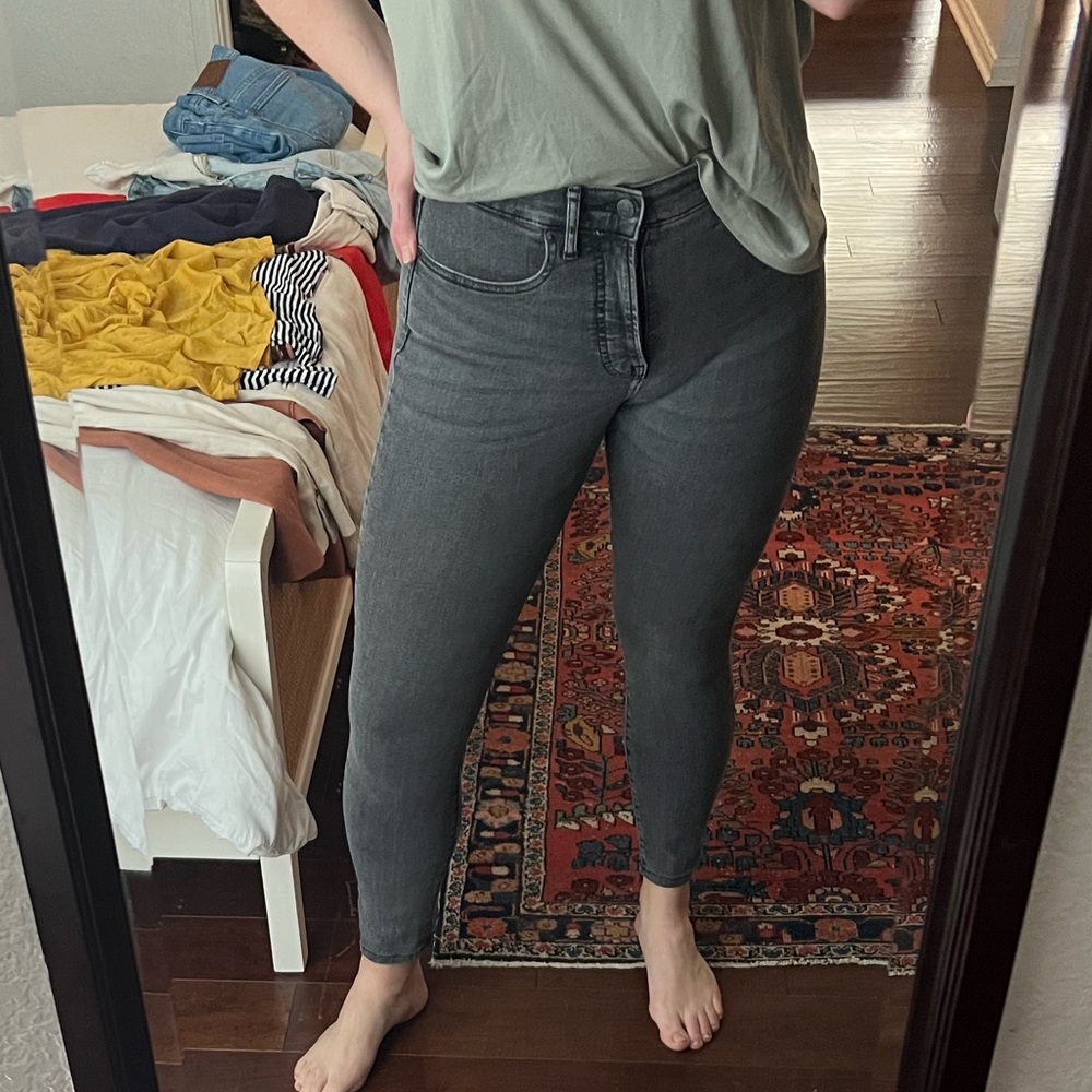 Everlane Grey High Waist Skinny Jean